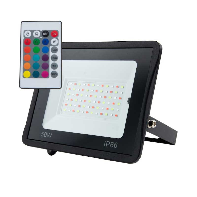 Proiector cu Led RGB - 220V, cu Telecomanda, Putere 50W ElectroAZ