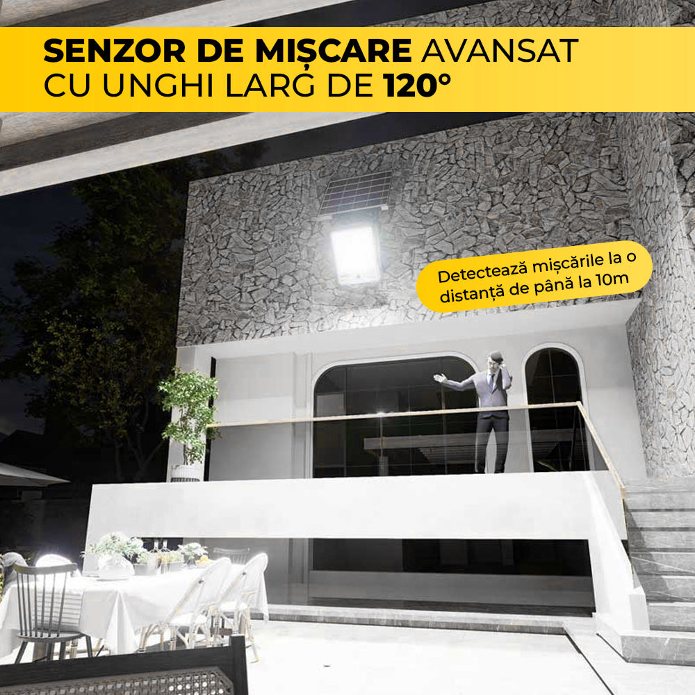 Proiector LED cu Cameră Video Integrată, 200W, Alimentare Solară, 1440P, Wi-Fi, 30.000 mAh, ClassLights