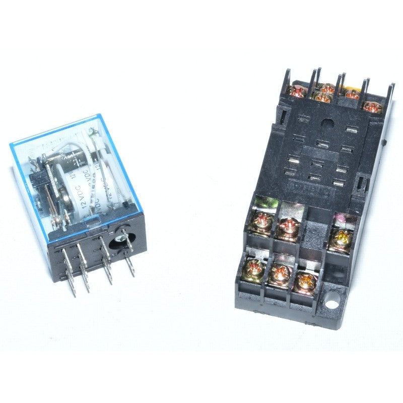 Releu 12V-DC, Electromagnetic, 11 Pini, Cu soclu