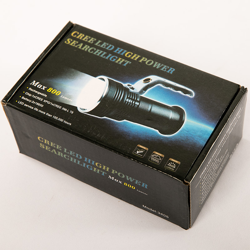 Lanterna de Mana CREE LED 800 Lumeni, Corp Aluminiu, Acumulatori 18650