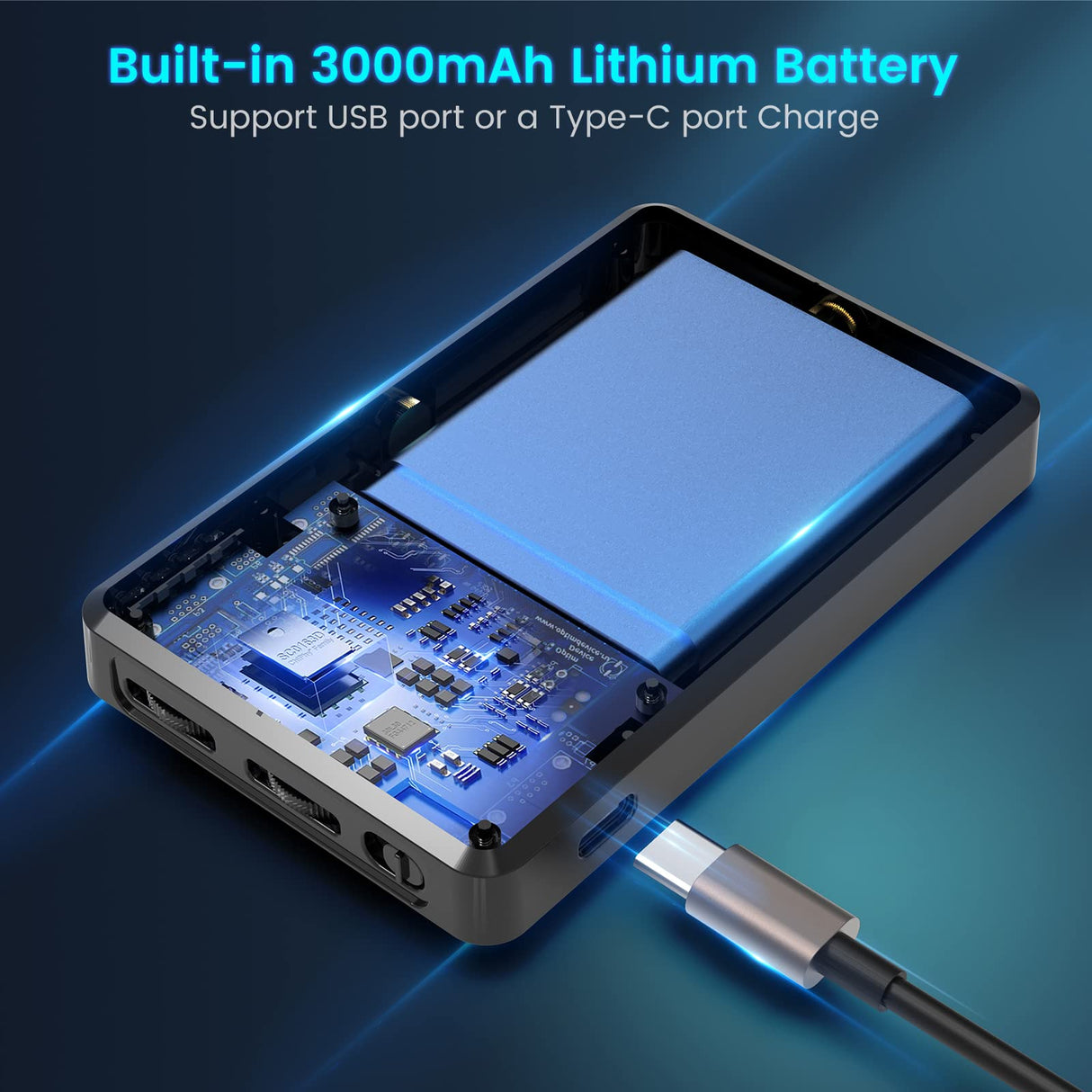 Lampa LED Video Conferinta si Vlog, Portabila, Baterie 3000mAh, 2500K-9000K, 120 LED-uri, CRI 95+