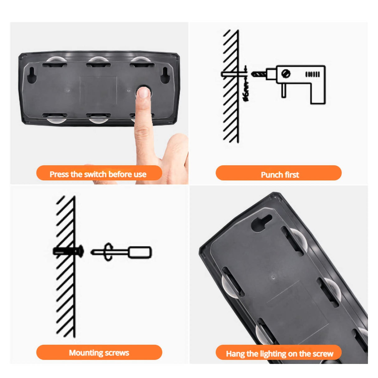 Lampa Solara de Perete Exterior cu 6 LED-uri, Iluminat Bidirectional Sus si Jos, Senzor de Lumina, Rezistenta la Apa IP65