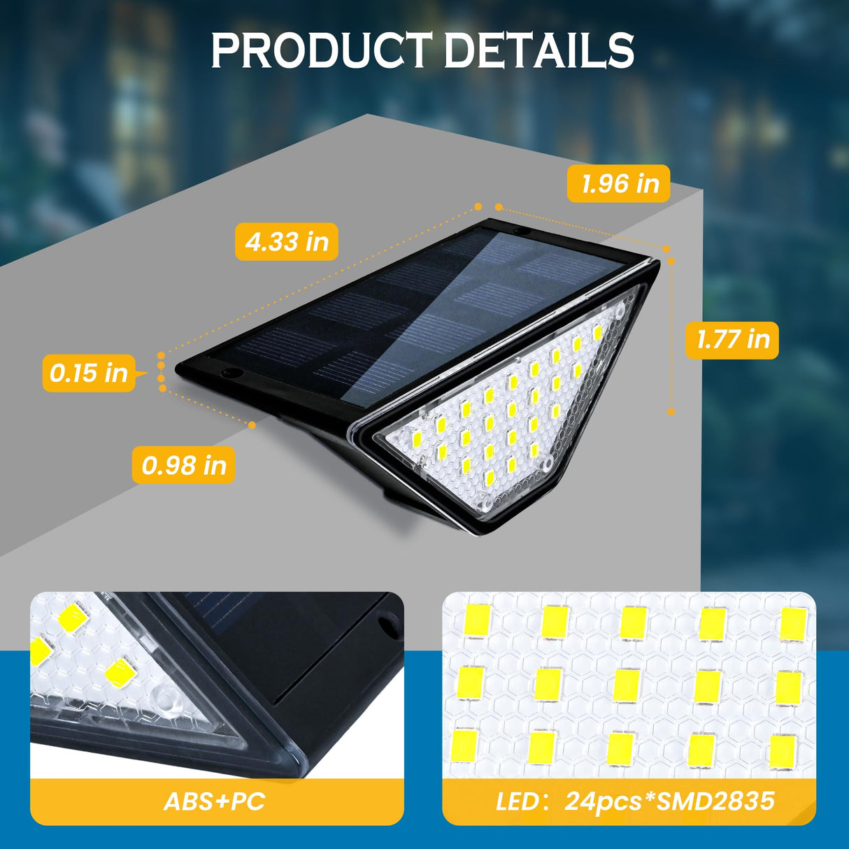 Set 2 Lampi Solare LED Ultra-Subtiri - Iluminat pentru Gard si Trepte
