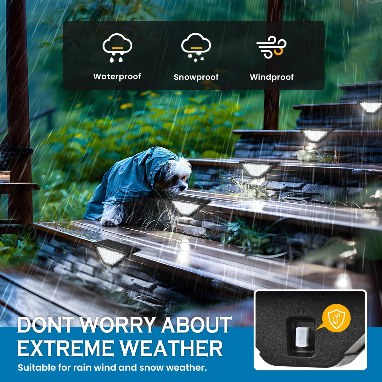 Set 2 Lampi Solare LED Ultra-Subtiri - Iluminat pentru Gard si Trepte