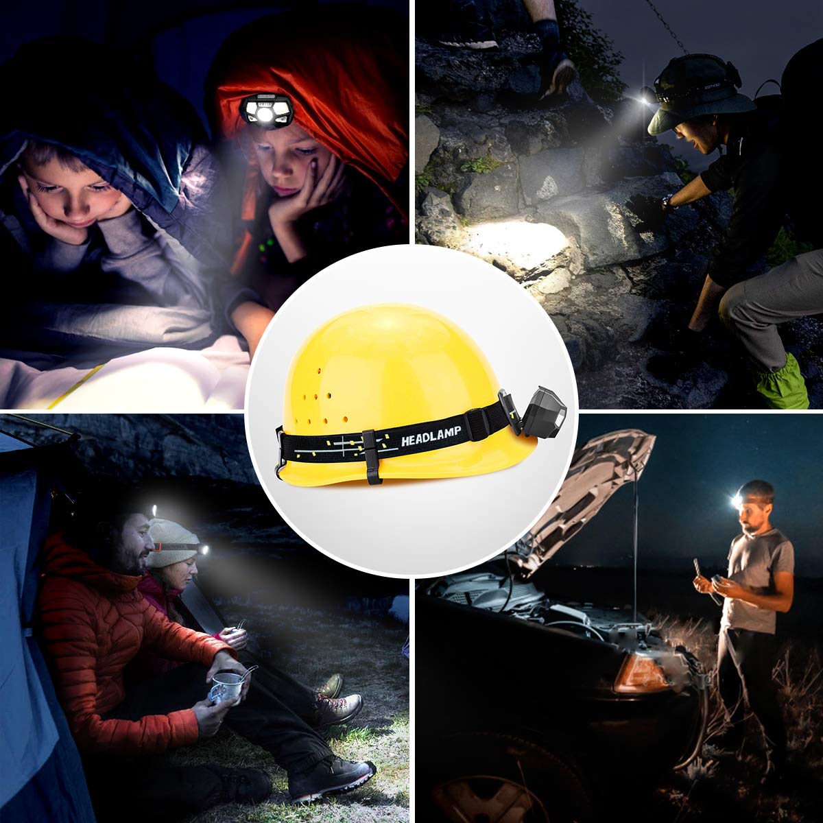 Lanterna Frontala LED Profesionala cu Senzor si Incarcare USB