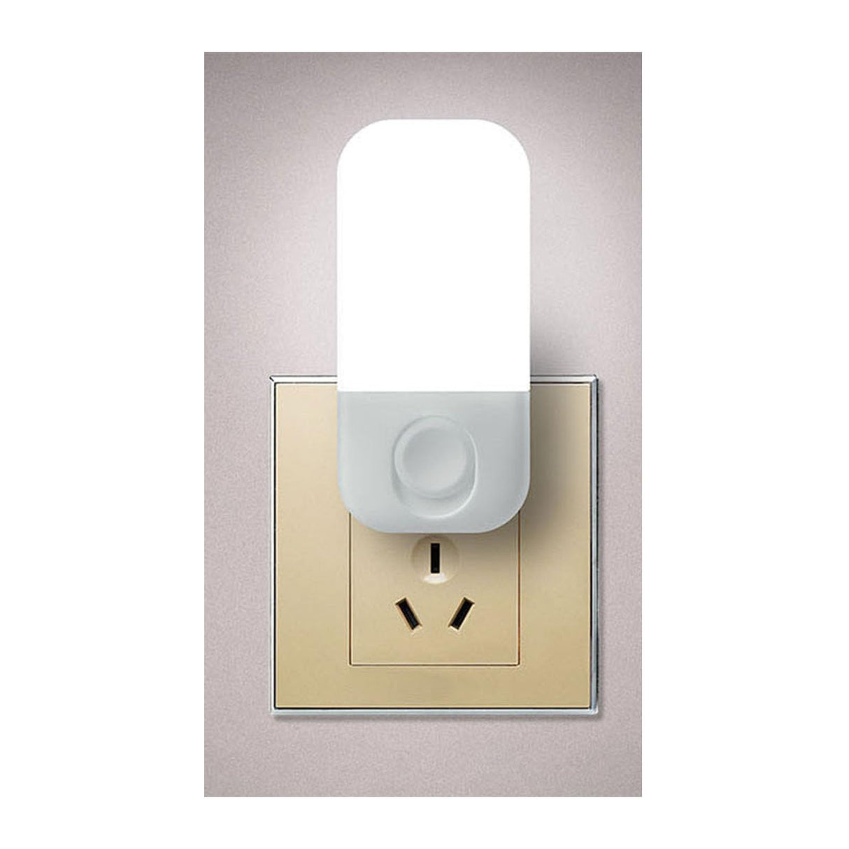 Lampa de veghe LED cu intrerupator, design compact, lumina calda