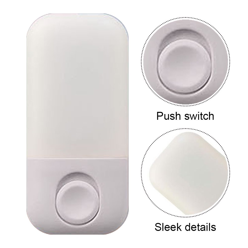 Lampa de veghe LED cu intrerupator, design compact, lumina calda