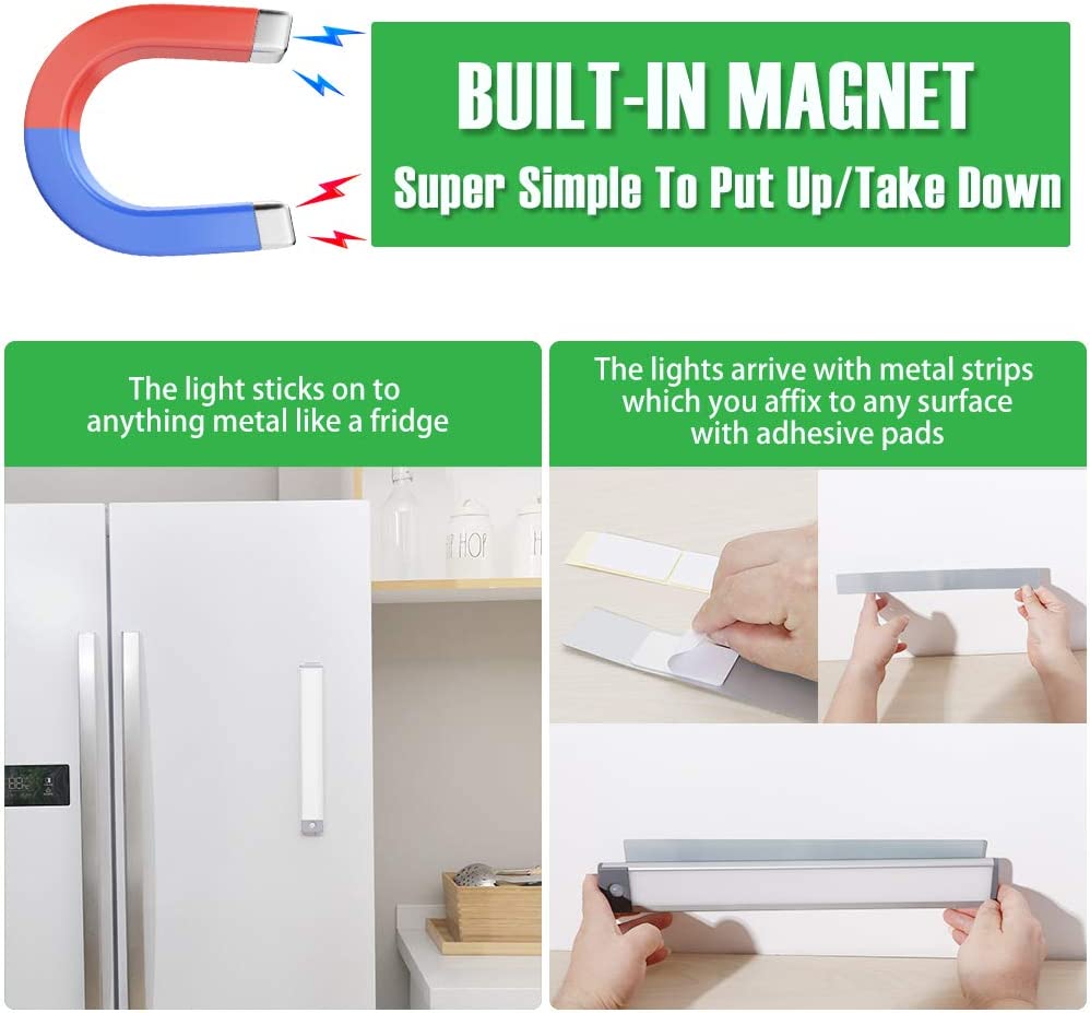 Lampa LED cu Senzor de Miscare, Incarcare USB, Fixare Magnetica