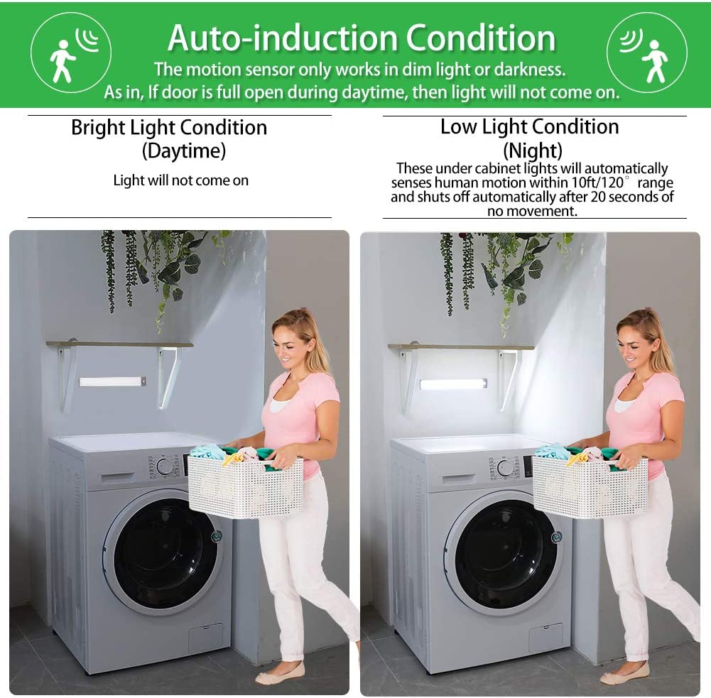 Lampa LED cu Senzor de Miscare, Incarcare USB, Fixare Magnetica