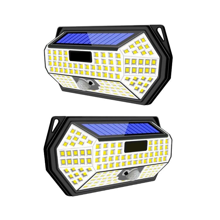Set 2 Lampi Solare 148 LED cu Senzor de Miscare, 3 Moduri Iluminare, IP65 Waterproof