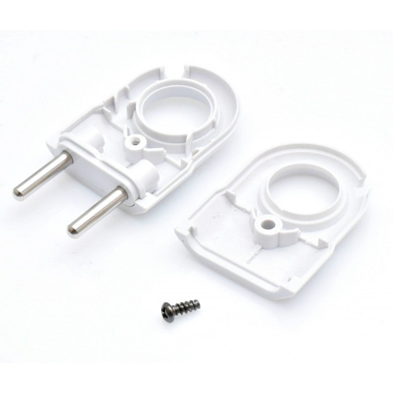 Stecher Plat Alb cu Inel 10A