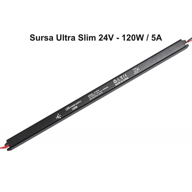 Sursa de Alimentare 24V-120W / 5A - Ultra Slim Black