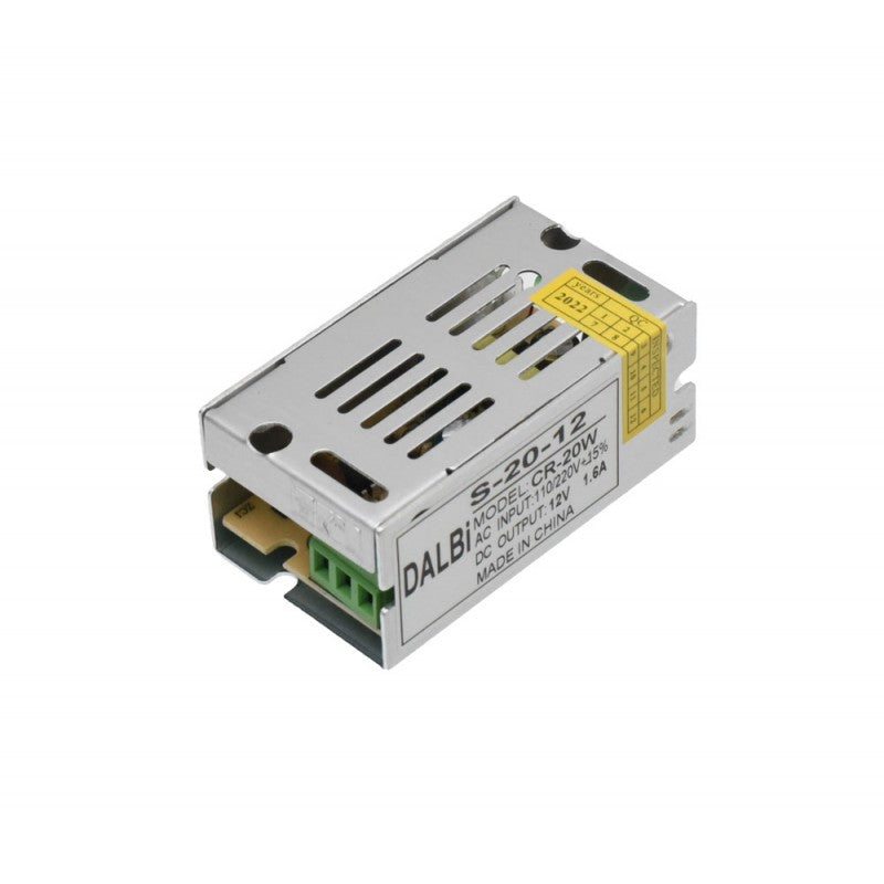 Sursa de Alimentare Slim, Carcasa Metalica, 220V-12V/20W-1,6A