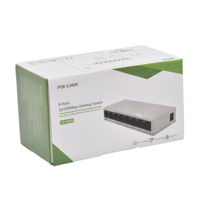 Switch 8 Porturi 10/100Mbps Pix-Link / LV-SV08