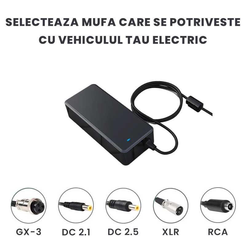 Incarcator Trotineta Electrica Li-ion 52V- 58.8V/2A, ElectroAZ