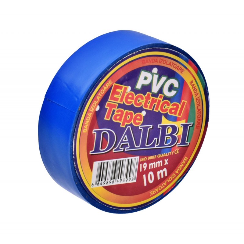 Set 10x Banda izolier Ignifuga, PVC, Latime 19mm, Lungime 10m per Rola, Albastru