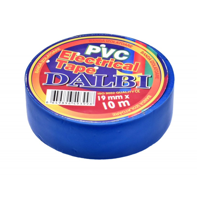 Set 10x Banda izolier Ignifuga, PVC, Latime 19mm, Lungime 10m per Rola, Albastru