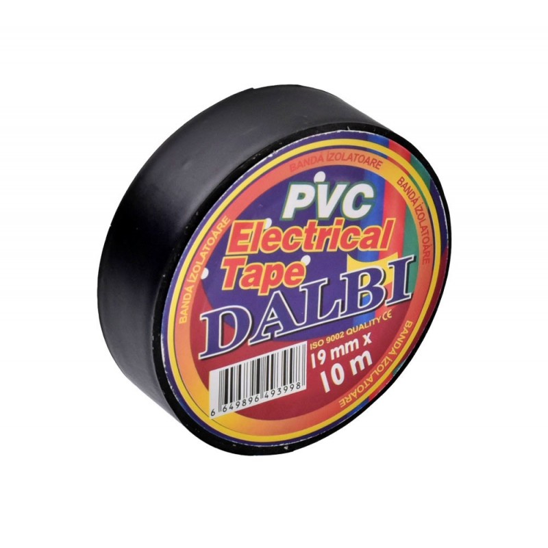 Set 10x Banda izolier Ignifuga, PVC, Latime 19mm, Lungime 10m per Rola, Negru