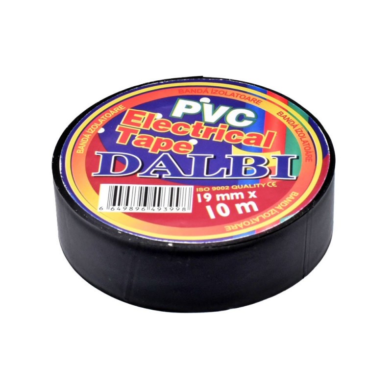 Set 10x Banda izolier Ignifuga, PVC, Latime 19mm, Lungime 10m per Rola, Negru