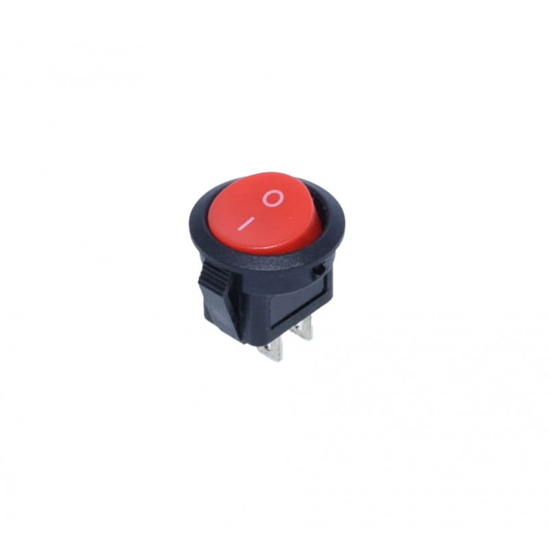 Buton ON/OFF 12X20mm de 250V/3A Rosu