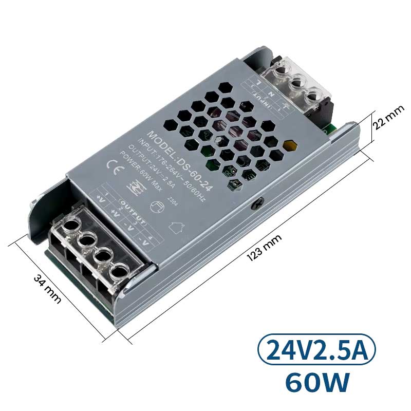 Sursa de Alimentare Premium, 24V, 2.5A, Putere 60W, ElectroAZ