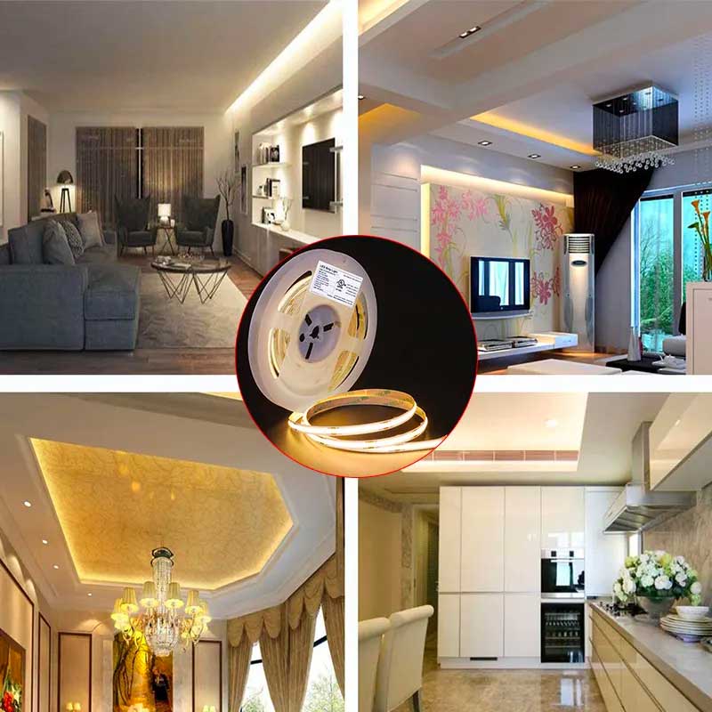 Banda LED COB 528LED/m, Lumina Alb-Rece, Interior IP20 - Rola 5 metri, ElectroAZ