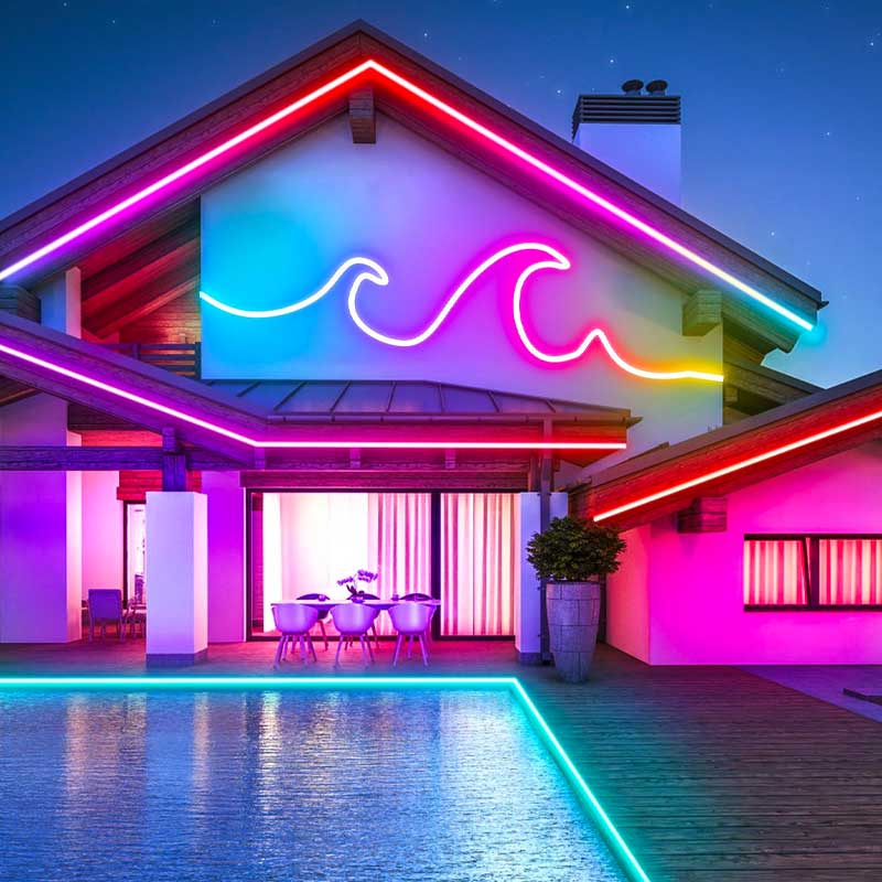 Banda LED COB 576 LED/m - Iluminat RGB, Exterior IP67 - Rola de 5 Metri, ElectroAZ