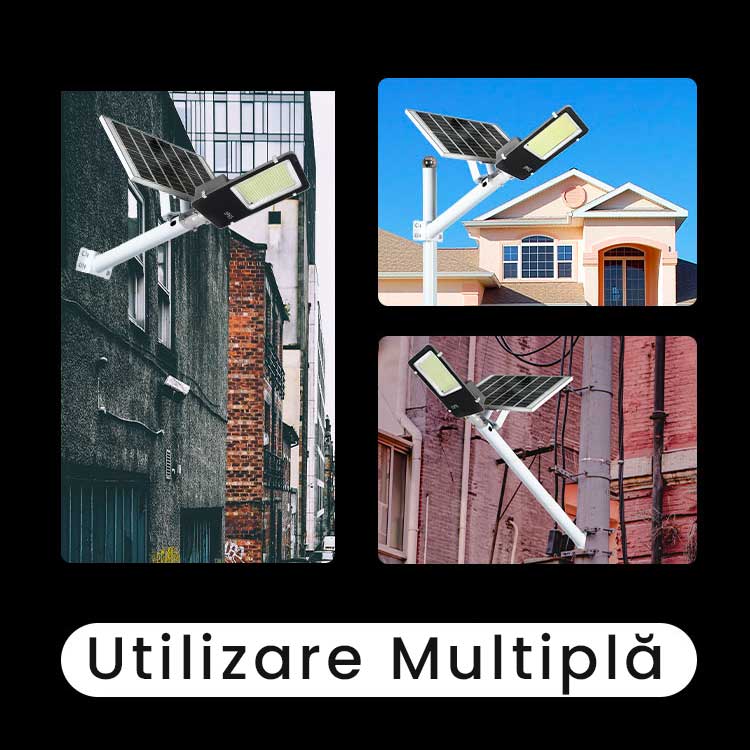 Lampa Solara Led 300W, Telecomanda si Accesorii incluse - Alb Rece