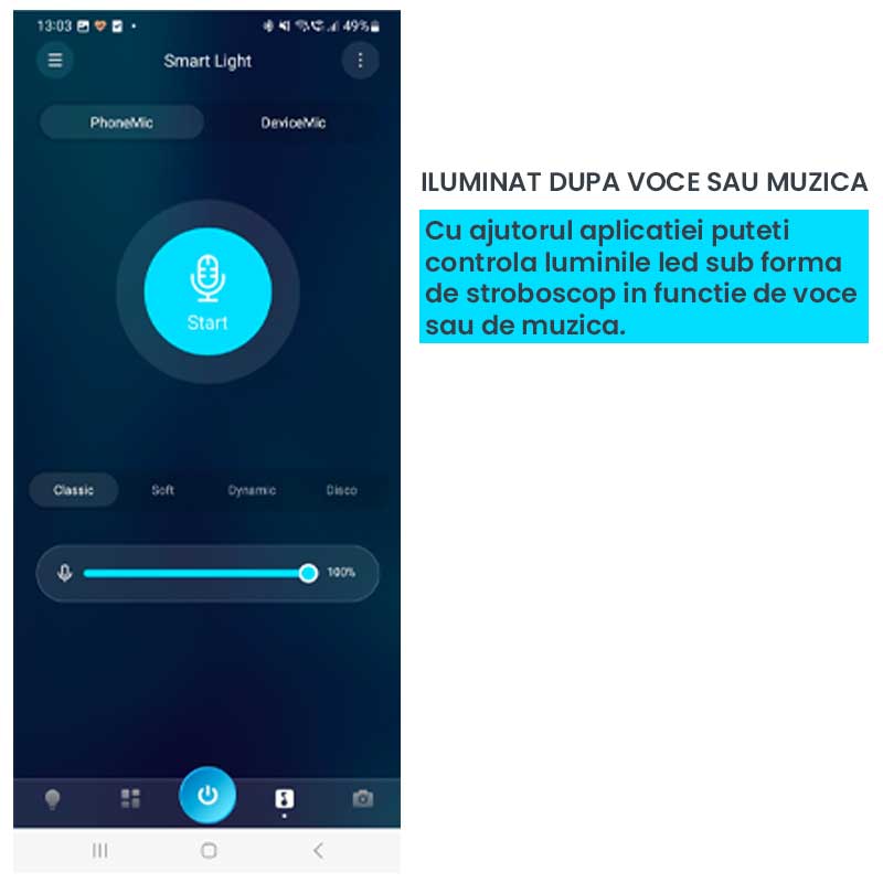 Kit Banda LED RGB cu Bluetooth si Telecomanda, Lungime 5m, ElectroAZ