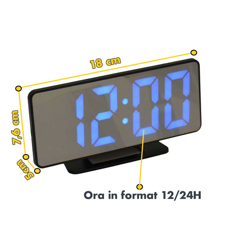 Ceas cu Alarma, Led Albastru VST-888