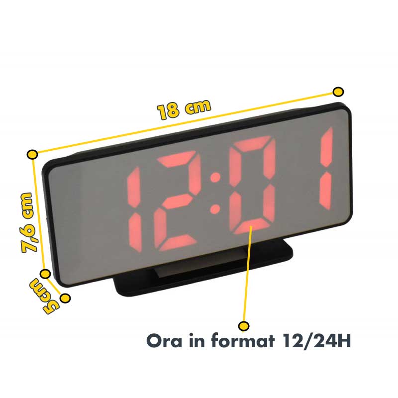 Ceas Digital Led Rosu, Alarma VST-888