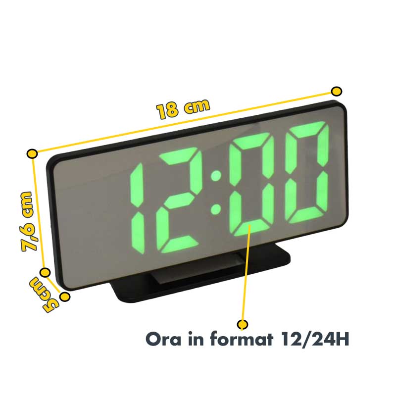 Ceas cu Alarma si Led Verde VST-888