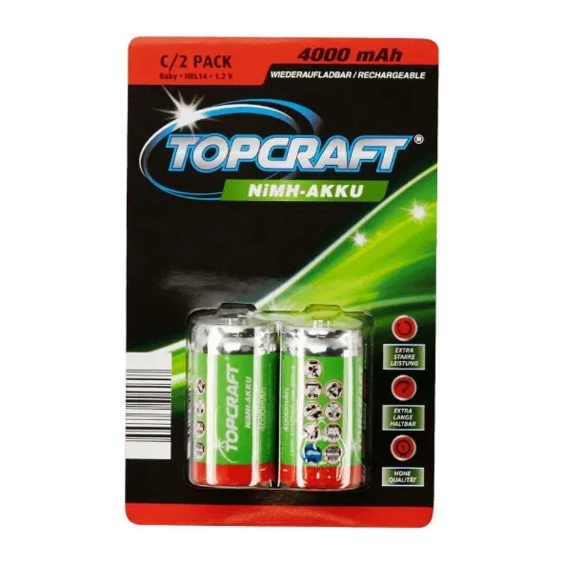 Acumulatori Reincarcabili Topcraft Tip R14 4000 mAh Set 2 Buc