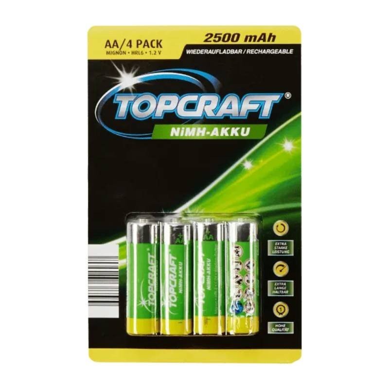 Acumulatori Reincarcabili Topcraft R6 AA 2500 mAh Set 4 Buc