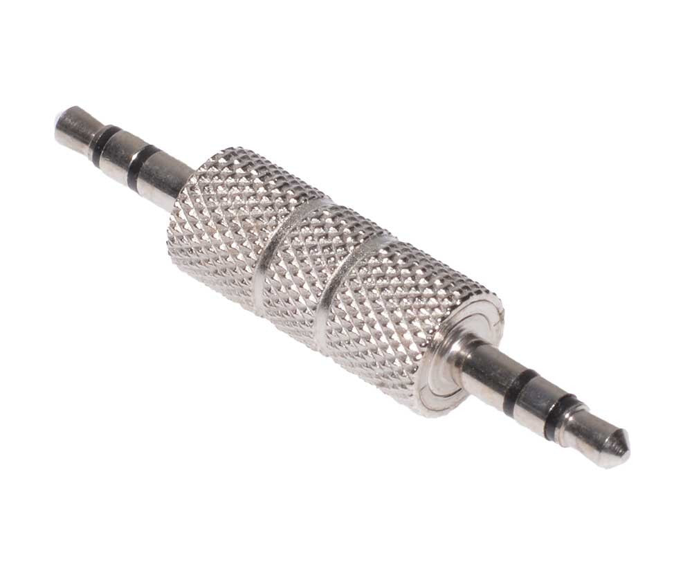 Adaptor Jack 3,5mm Tata-Tata, Argintiu