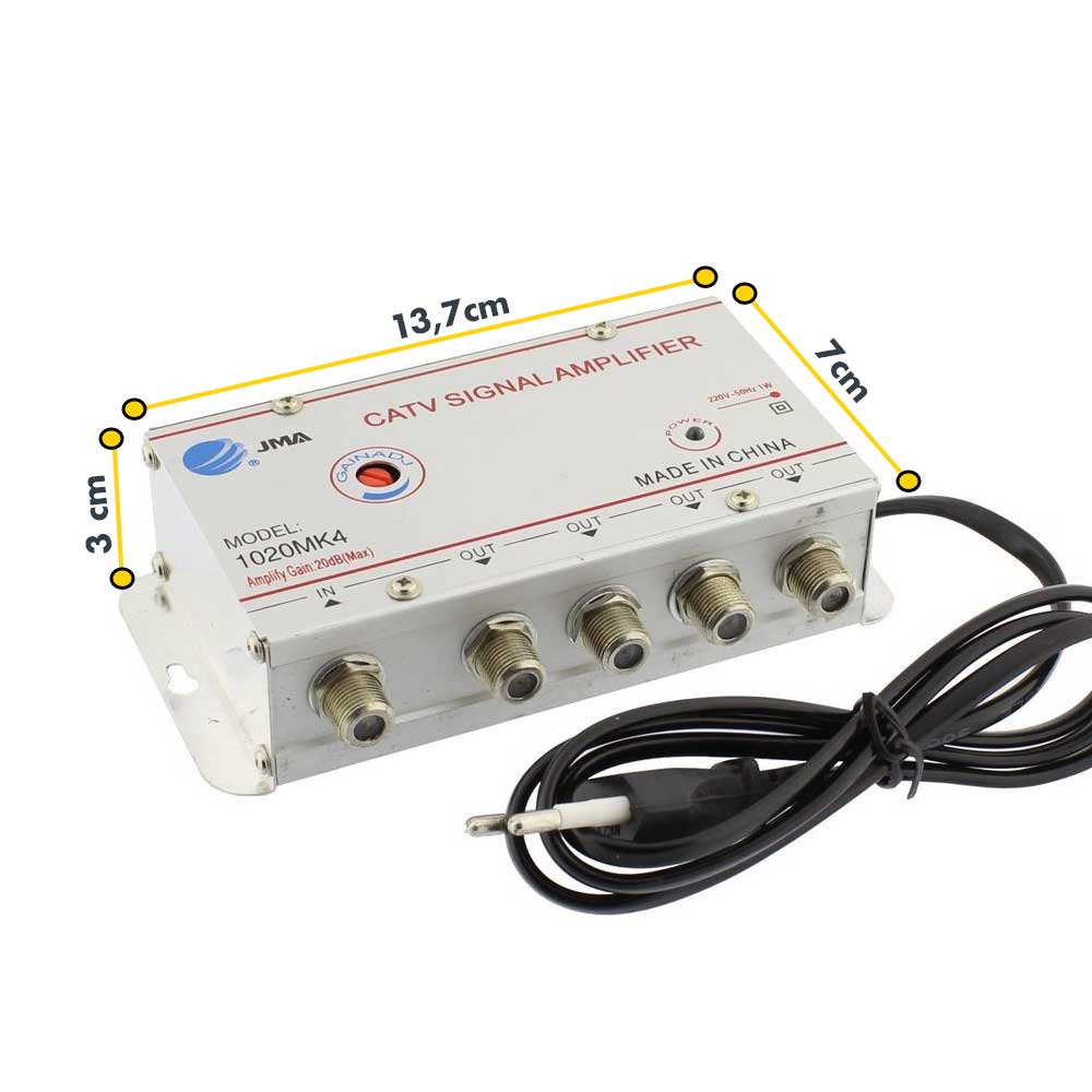 Amplificator cablu TV, splitter 4 iesiri