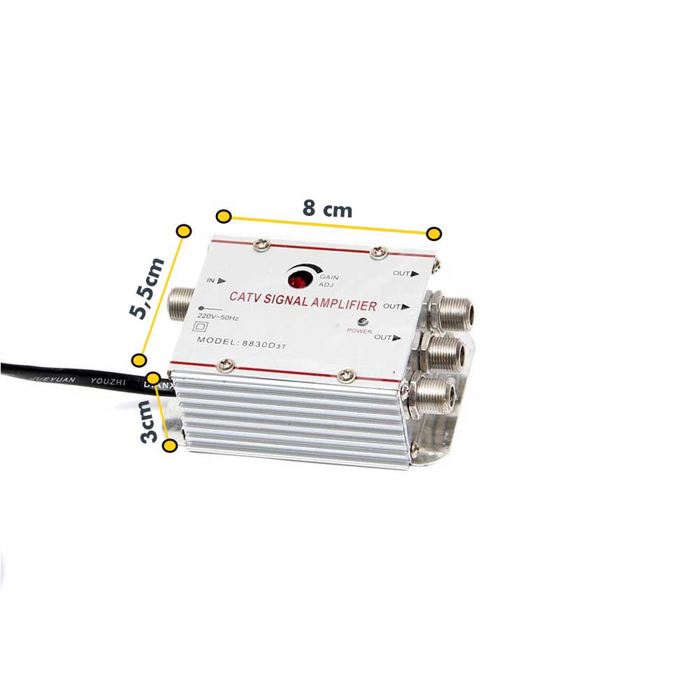 Amplificator TV cablu, splitter 3 iesiri