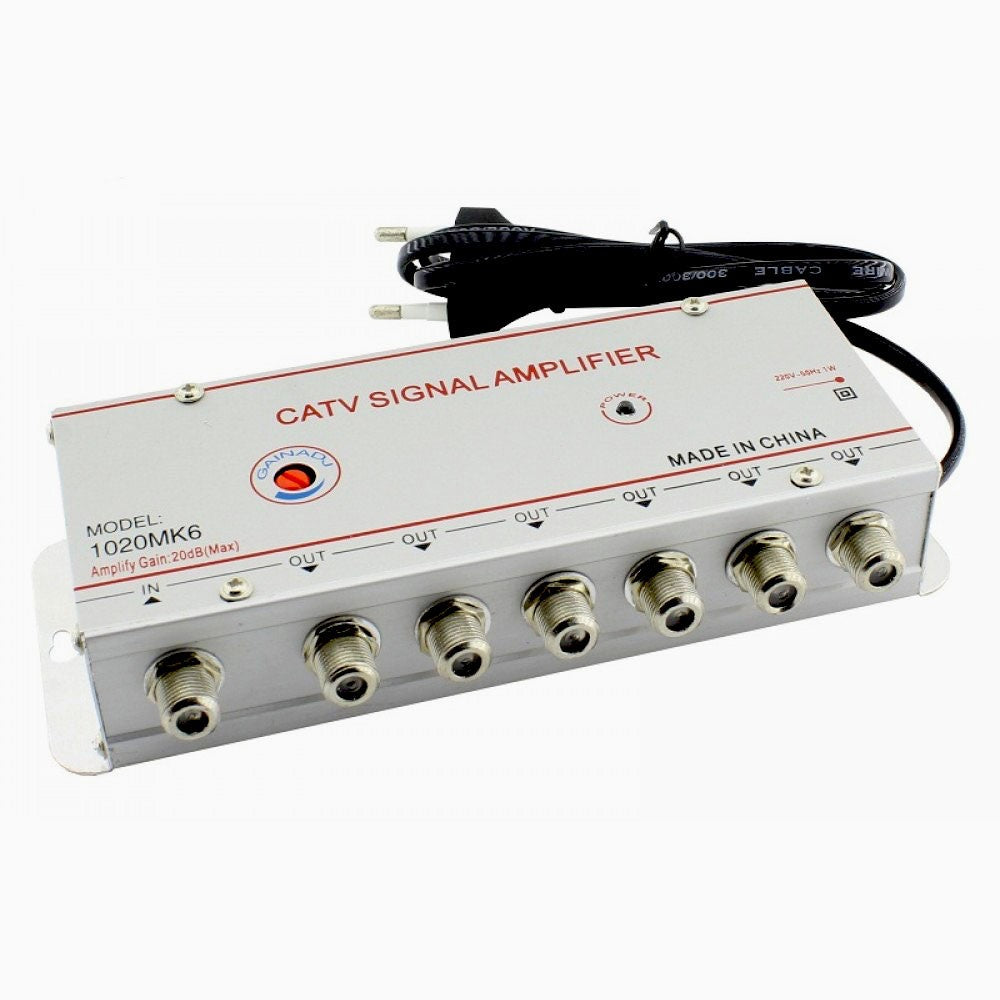 Amplificator TV cablu, splitter 6 iesiri