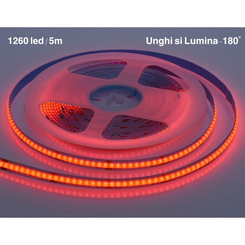 Banda 1260 Led-uri COB, 60W, Rosu