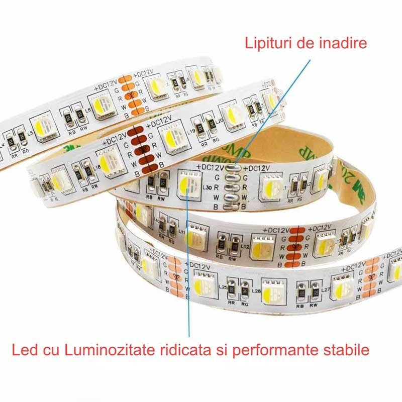 Banda Led RGBW 300 Led-uri 8W/m Interior