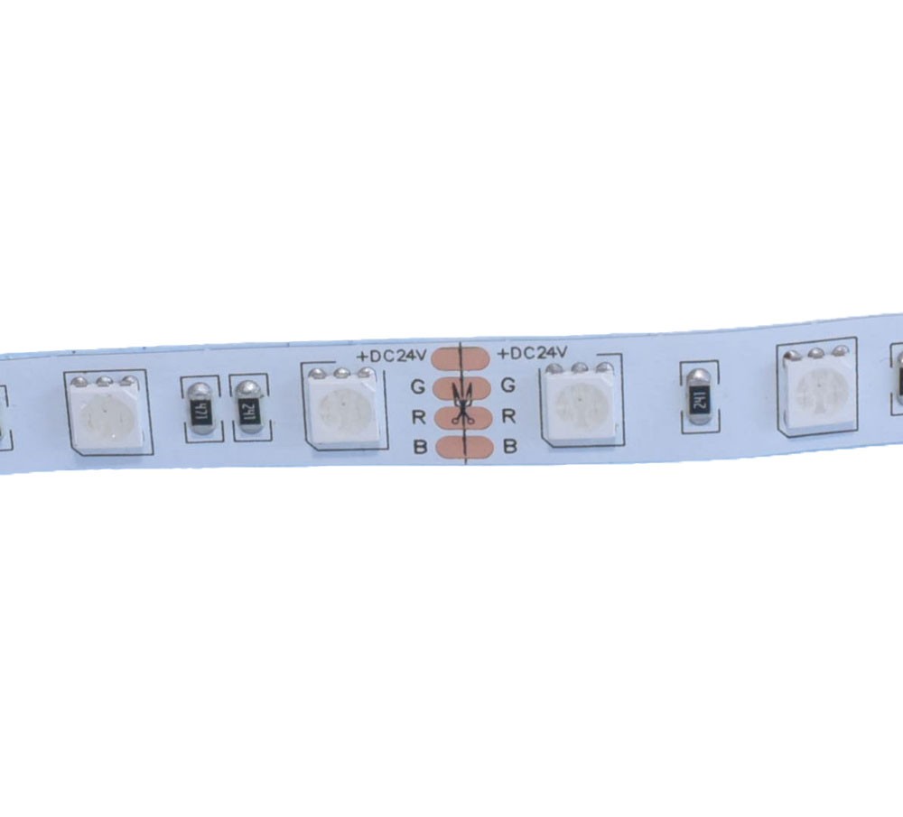 Banda Led RGB 24V- 60Led/m, Exterior IP65 - 5m/Rol