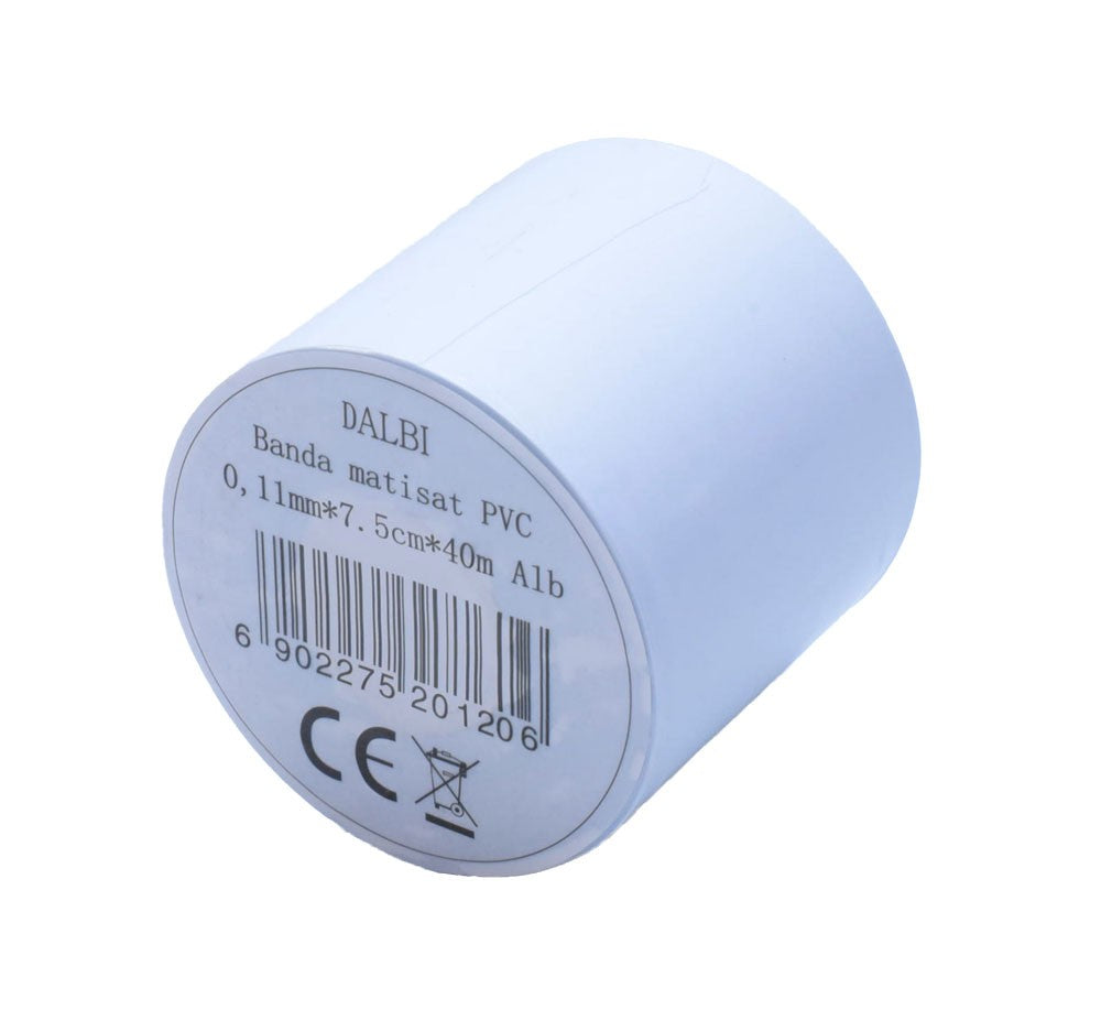 Banda Matisat din PVC, Aer Conditionat/7,5cm x 40m ALB