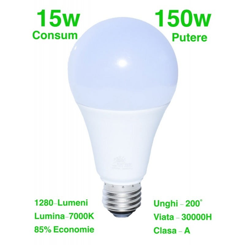 Bec Led, Dulie E27, 15W, Alb-Rece