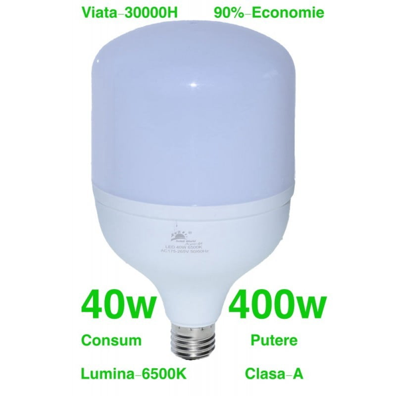 Bec Led, Dulie E27, 40W, Alb-Rece