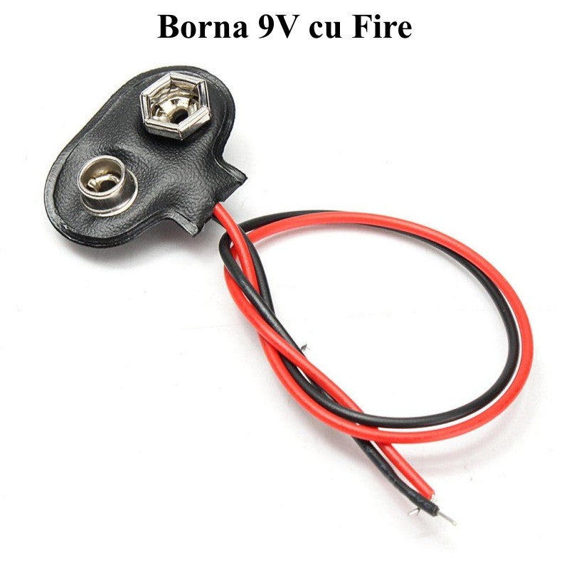 Borna Baterie 9V cu Fire