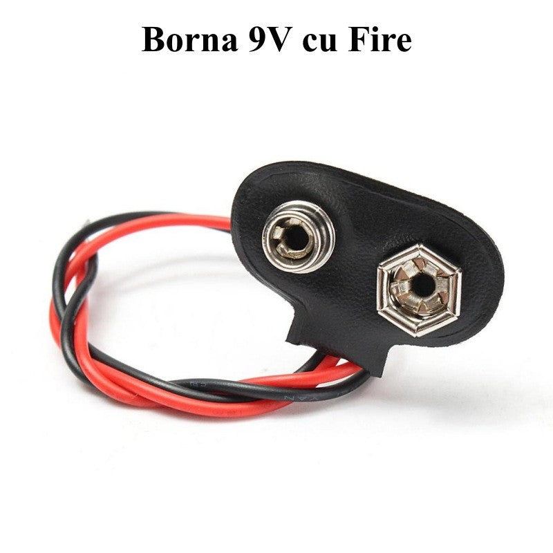 Borna Baterie 9V cu Fire