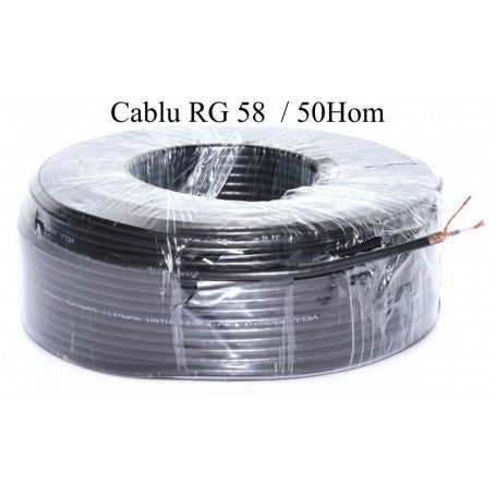 Cablu Coaxial Cupru RG58 - 50 Ohm/100ml
