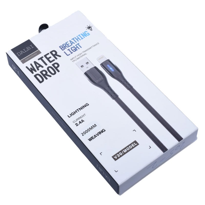 Cablu de Date USB - iPhone Lighting, Negru, 2m