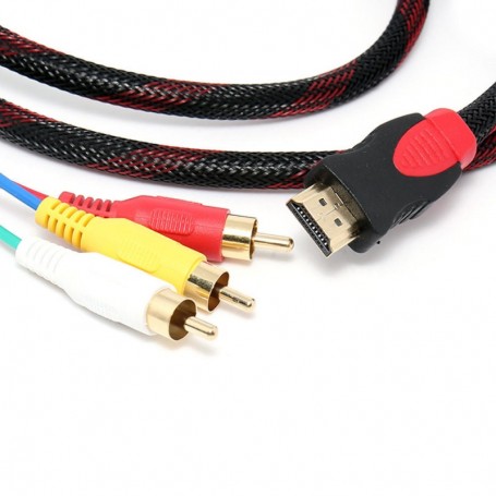 Cablu HDMI tata - 3x RCA 1,5 m