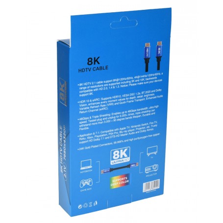 Cablu Hdmi HDTV 8K 2,1V, 1,5M